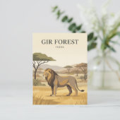 Gir Forest India Briefkaart (Staand voorkant)