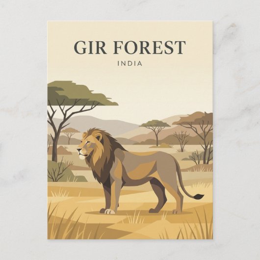 Gir Forest India Briefkaart (Voorkant)