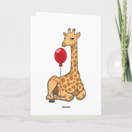 Giraf Ballon Kaart (Achterkant)