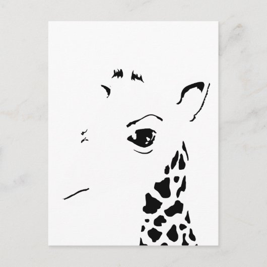 giraf briefkaart (Voorkant)