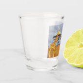 giraf en olifant in de safari shot glas (Links)