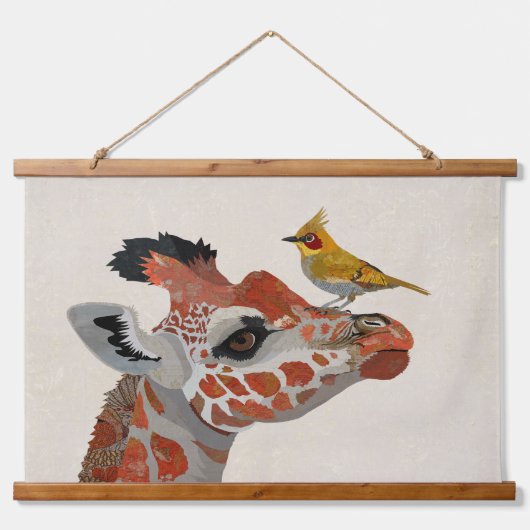 GIRAF & GOUDEN VOGEL HANGEND WANDKLEED (Voorkant)