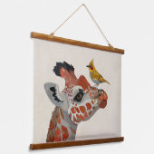GIRAF & GOUDEN VOGEL HANGEND WANDKLEED (Gebogen)