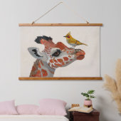 GIRAF & GOUDEN VOGEL HANGEND WANDKLEED (Slaapkamer)