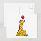 Giraf met ballon briefkaart (Voorkant / Achterkant)