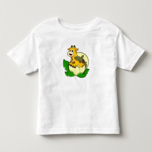 Giraf met Blad & Ei Kinder Shirts (Voorkant)