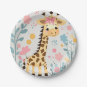 giraf papieren bordje (Voorkant)