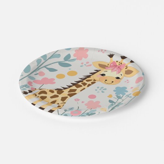 giraf papieren bordje (Gekanteld)