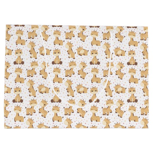 giraf-patroon met schattige titer groot cadeauzakje (Achterkant)