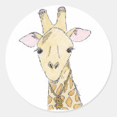 giraf ronde sticker (Voorkant)