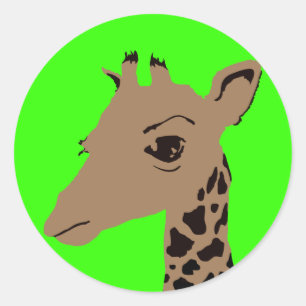 giraf ronde sticker