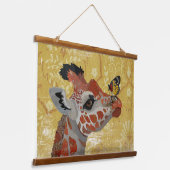 GIRAF & VLINDER HANGEND WANDKLEED (Gebogen)