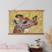 GIRAF & VLINDER HANGEND WANDKLEED (Slaapkamer)