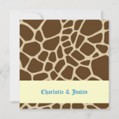 girafdruk; huwelijk kaart (Achterkant)