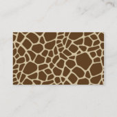 giraferdruk roze visitekaartje (Achterkant)