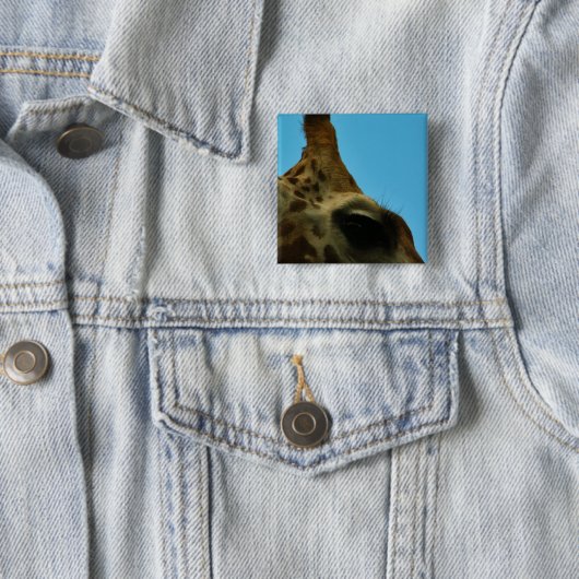 giraferoog vierkante button 5,1 cm (In situ)