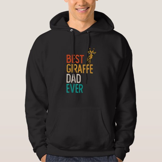 Giraff Zoo Animal   Giraffe Father Dad Giraffe Hoodie (Voorkant)