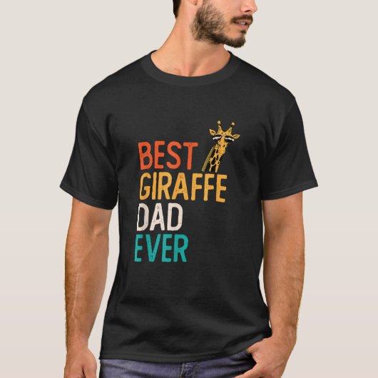 Giraff Zoo Dierenvriend Grappige Giraffe Vader Pa  T-shirt (Voorkant)