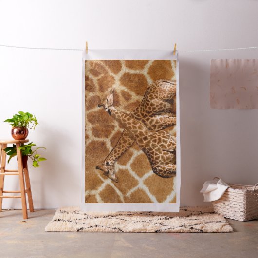 Giraffe 1A Afbeelding Opties Custom Fabric Stof (Voorbeeld)
