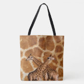Giraffe 1A All-Over-Print Canvas tas (Voorkant)