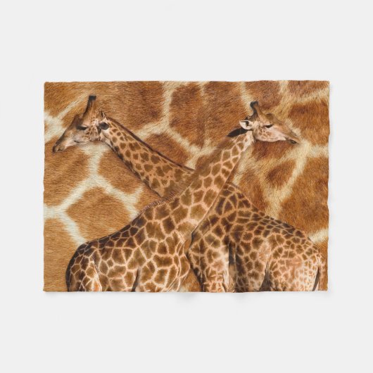Giraffe 1A Fleece Deken (Voorkant (Horizontaal))