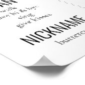 Giraffe 1st Birthday Milestone White Poster (Hoek)