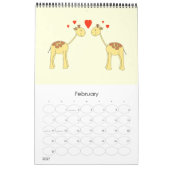 Giraffe 2014. Cartoons. Kalender (Feb 2027)