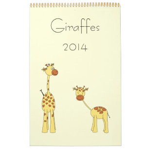 Giraffe 2014. Cartoons. Kalender