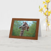 Giraffe 29 van de verjaardag opnieuw Wenskaart Kaart (Gele Bloem)
