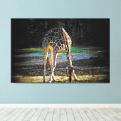 Giraffe 2Design Canvas Afdruk (Insitu (Houten vloer))