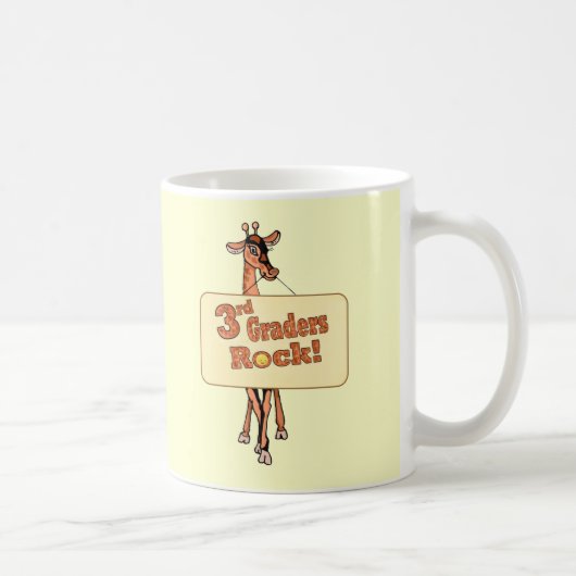 Giraffe "3rd Graders Rock"-ontwerp Koffiemok (Rechts)