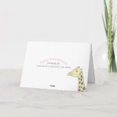 Giraffe 40e Ruby Wedding Jubileum Kaart (Achterkant)