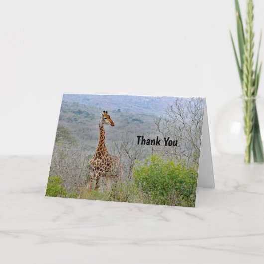 Giraffe 4 Dank u wel kaart (Voorkant)