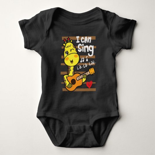Giraffe aan het spelen romper (Voorkant)