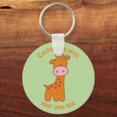Giraffe aangepaste Cartoon Sleutelhanger (Voorkant)
