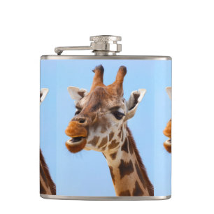 Giraffe Aangepaste kolf voor portret Heupfles