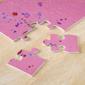 Giraffe Abstracte Dieren Wild Leuke Kunst Regenboo Legpuzzel (Zijkant)