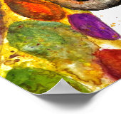 Giraffe Abstracte Dieren Wild Leuke Kunst Regenboo Poster (Hoek)
