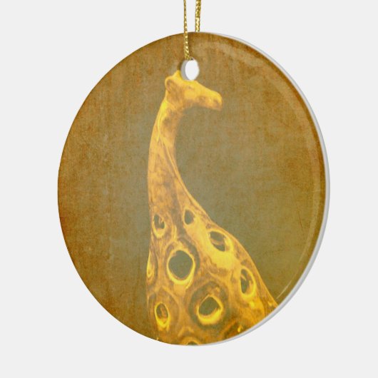 Giraffe Abstracte kerstversiering Keramisch Ornament (Links)