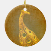 Giraffe Abstracte kerstversiering Keramisch Ornament (Achterkant)