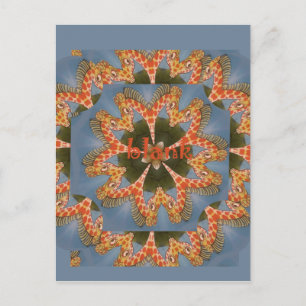 Giraffe Abstracte kunst Print Briefkaart