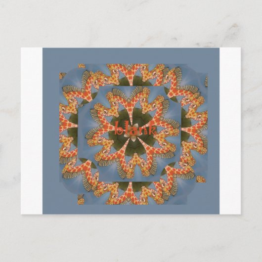 Giraffe Abstracte kunst Print Briefkaart (Voorkant)