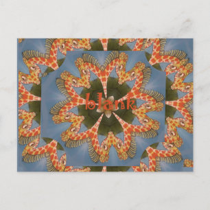 Giraffe Abstracte kunst Print Briefkaart