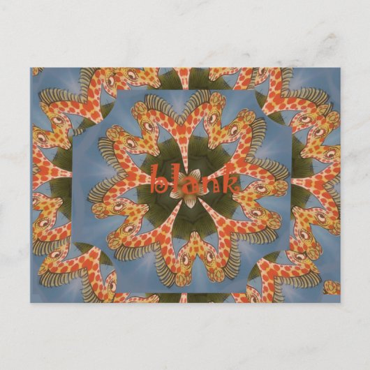 Giraffe Abstracte kunst Print Briefkaart (Voorkant)