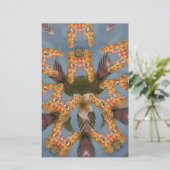 Giraffe Abstracte kunst Print Briefpapier (Staand voorkant)