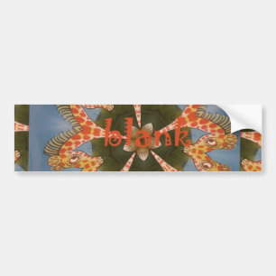 Giraffe Abstracte kunst Print Bumpersticker