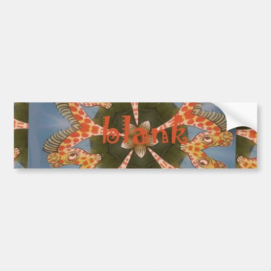 Giraffe Abstracte kunst Print Bumpersticker (Voorkant)