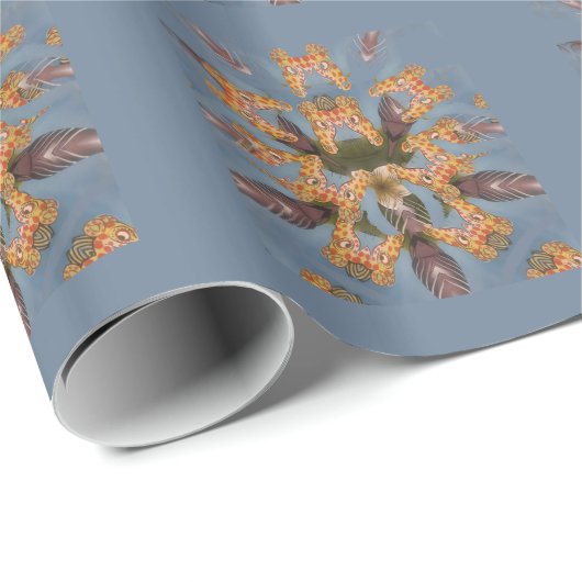 Giraffe Abstracte kunst Print Cadeaupapier (Rol Hoek)