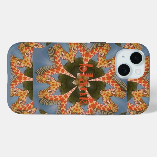 Giraffe Abstracte kunst Print Case-Mate iPhone Case (Achterkant (horizontaal))