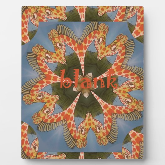 Giraffe Abstracte kunst Print Fotoplaat (Voorkant)